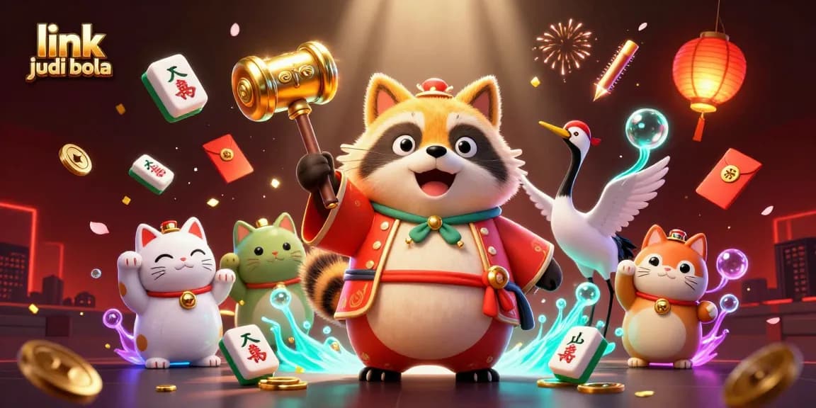 Bet on link judi bola with colorful characters and dynamic casino elements