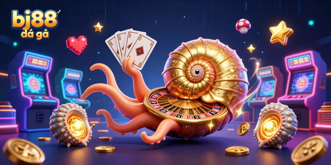 Bet on bj88 đá gà with thrilling 3D visuals, showcasing vibrant gaming elements and dynamic action.
