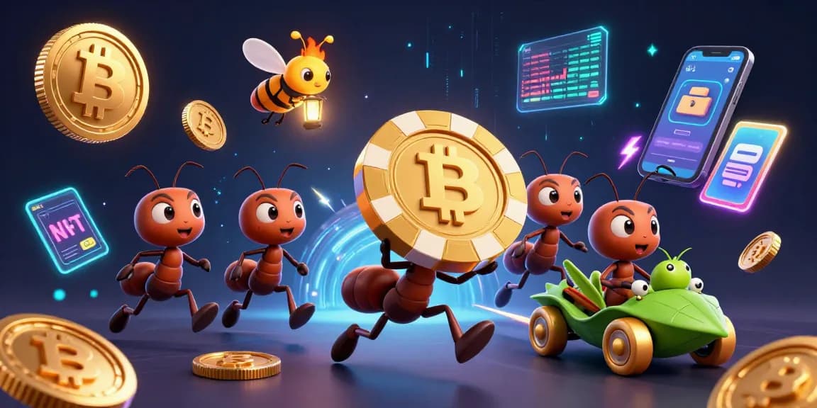 Engage with 888B's thrilling animated heist featuring ants in a vibrant casino scene.