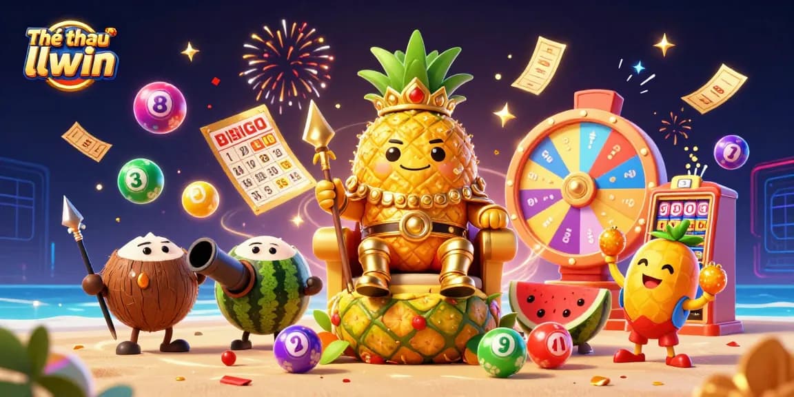 Engage in thrilling bets with Thể thao llwin in a vibrant casino illustrated scene.