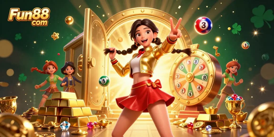 Engage in thrilling gameplay at Fun88 com with a vibrant illustration of casino excitement.