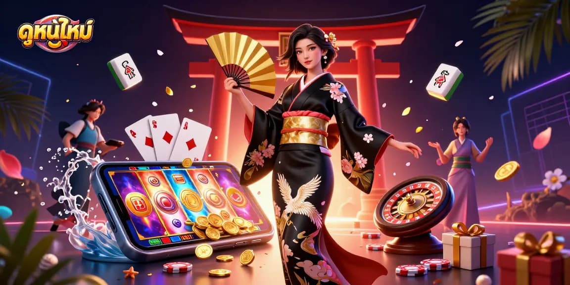 Spin your luck with ดูหนังใหม่ and stunning HD visuals, featuring a scene rich in gambling action.