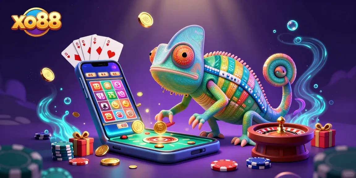 Engage with xo88 and experience thrilling gameplay with a vibrant 3D chameleon casino owner.