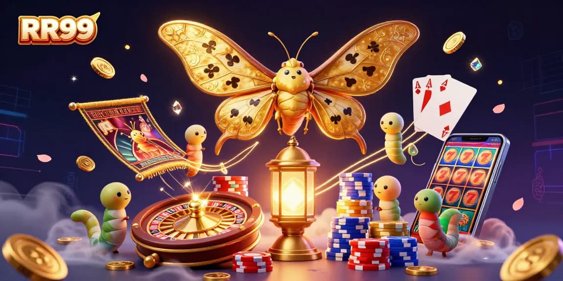 Experience winning strategies at RR99 with golden coins, poker chips, and stunning casino visuals.