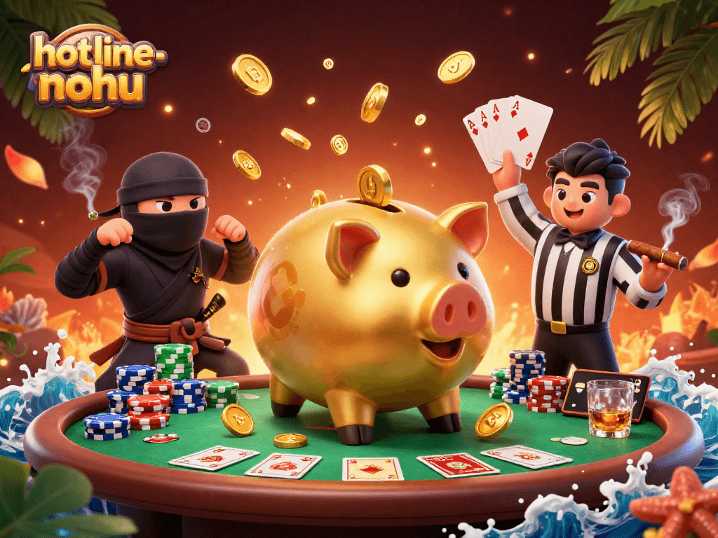 Engage in thrilling gameplay at hotline-nohu, featuring a dynamic scene with characters and vibrant casino elements.