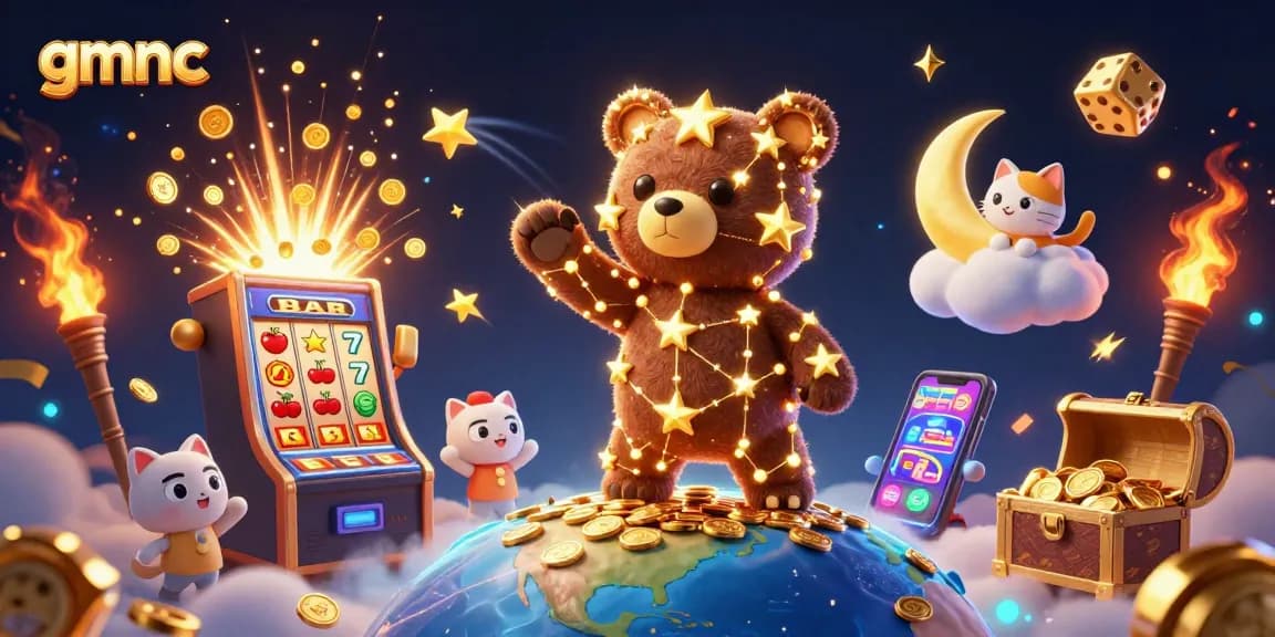 Experience gmnc excitement with a constellation bear, jackpot, and casino themes.
