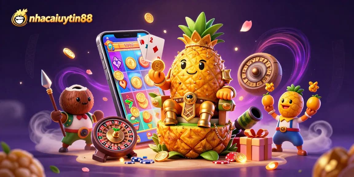Experience thrilling fun and excitement with nhacaiuytin88 in a high-stakes casino environment filled with vibrant 3D characters.