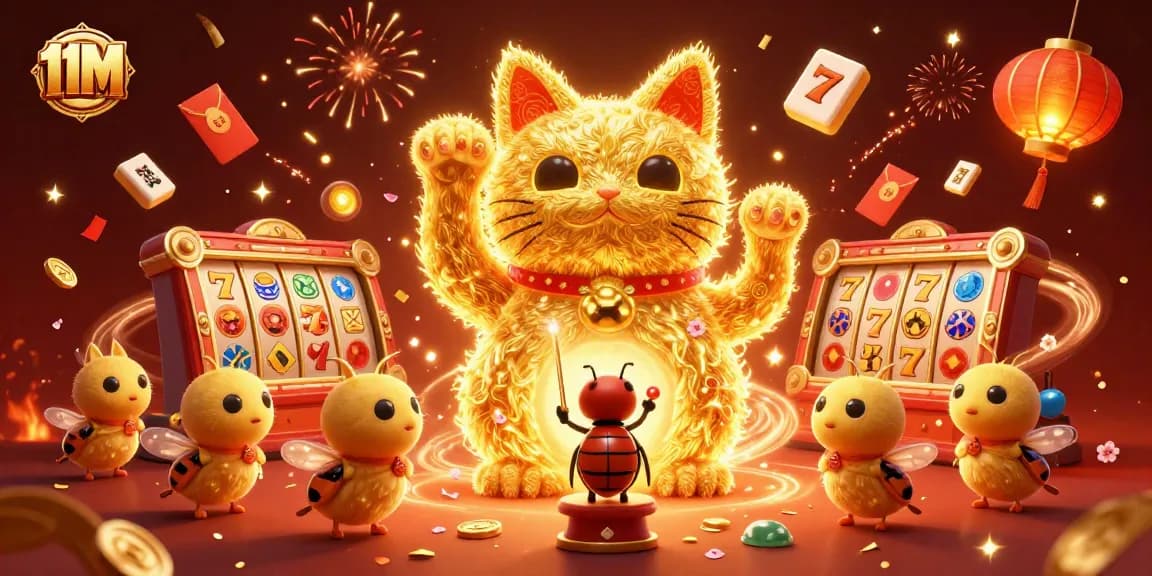 Experience the festive essence of 11M with this dynamic casino-themed digital art.