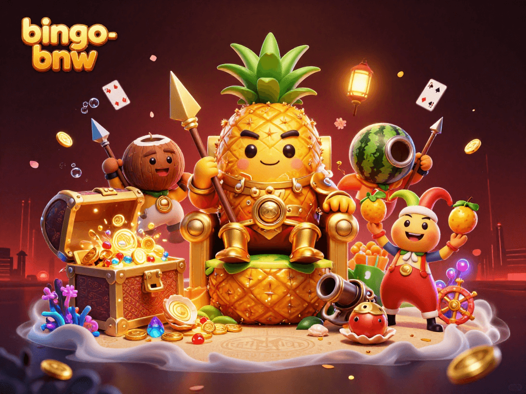 Bingo-bnw players celebrate jackpot wins amid vibrant 3D beach casino scene.
