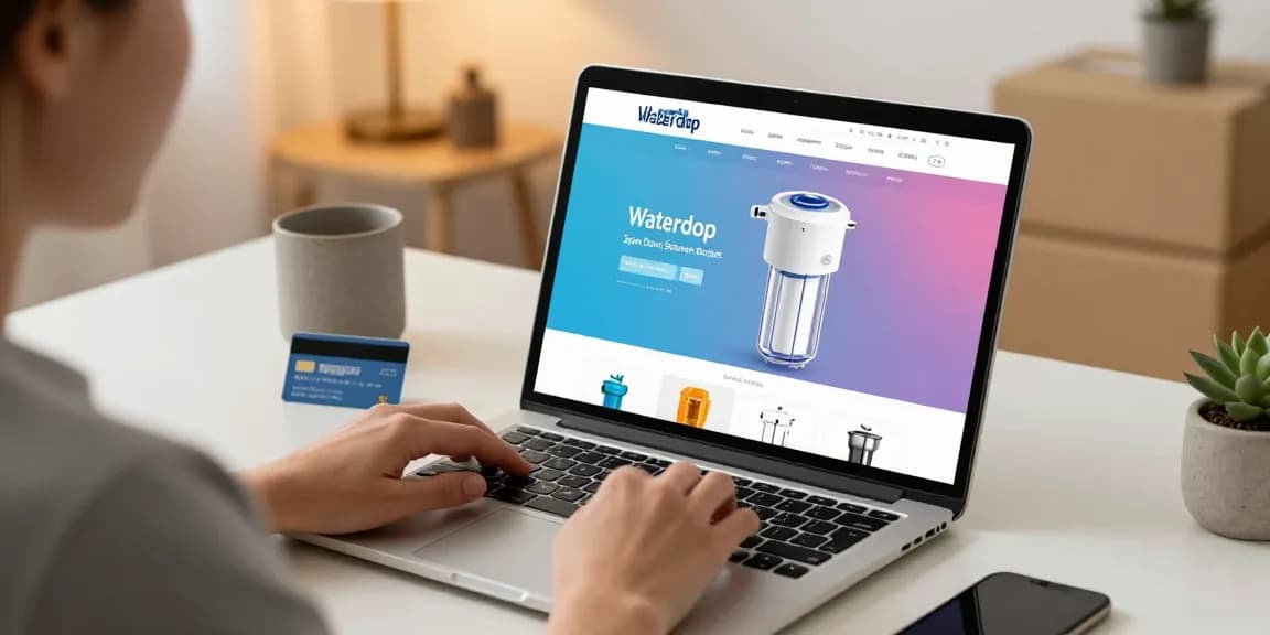 Waterdrop Spin Down Sediment Filter Bracket showcased in an online shopping context, perfect for buyers seeking premium e-commerce deals.