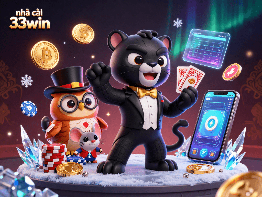 Engage with the vibrant world of digital gambling at nhà cái 33win with stylish casino characters.