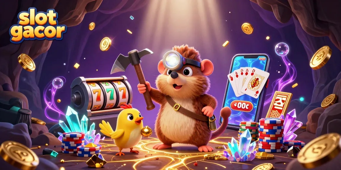 Jelajahi slot gacor dengan petualangan mole penambang emas dan teman canary yang membawa nugget emas.