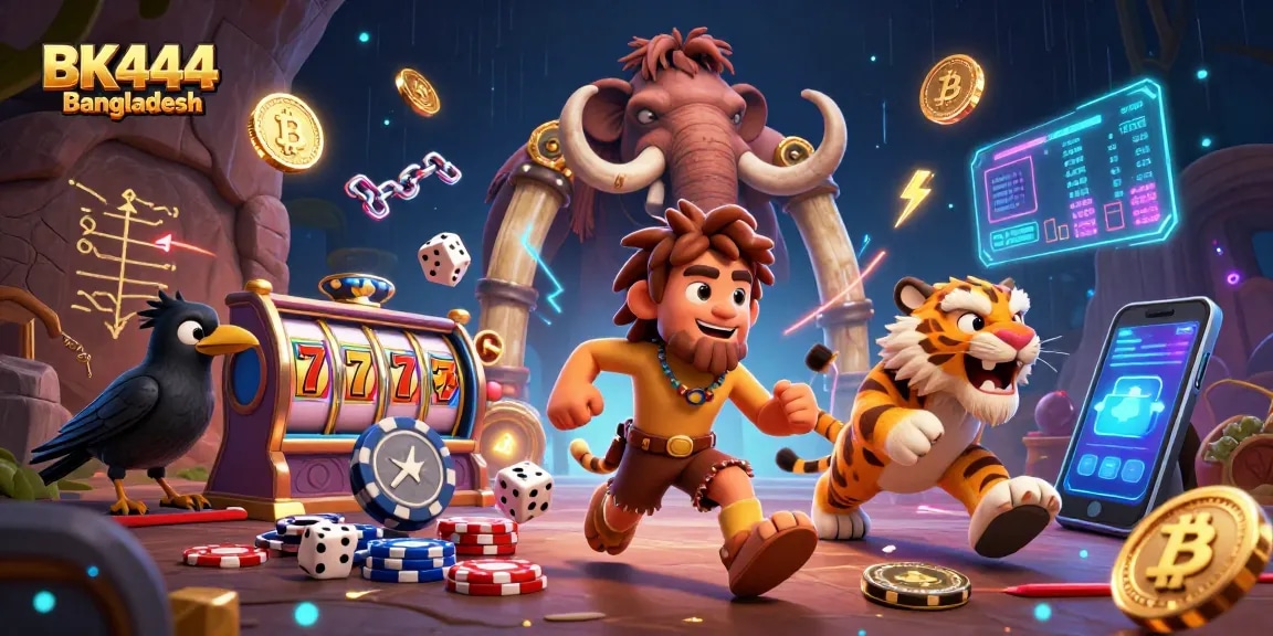 Experience thrilling gameplay at BK444 Bangladesh with slots, exciting characters, and crypto elements.
