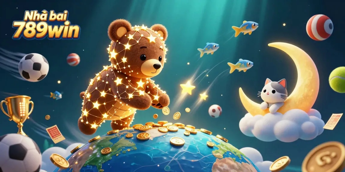 Engage with Nhà cái 789win and discover thrilling gaming action in this vibrant 3D illustration.