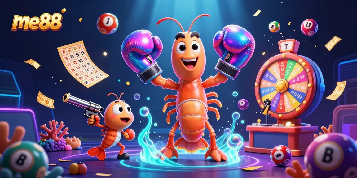 Engage with exhilarating gaming at me88 with vibrant animations and colorful elements.