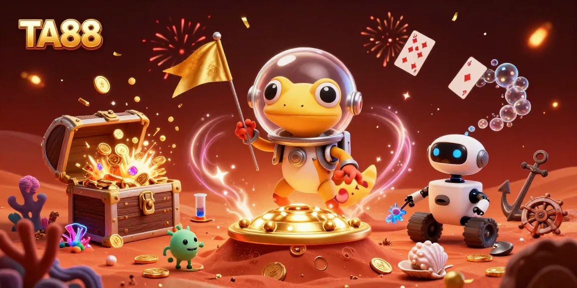Experience TA88's thrilling casino adventure with vibrant characters and dynamic gaming elements.
