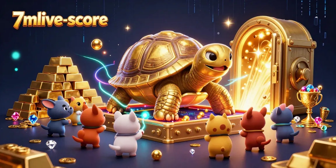 Engage with thrilling casino gameplay at 7mlive-score featuring a vibrant tortoise pinball machine illustration.
