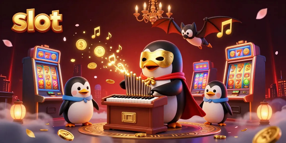 Spin the slots in this vibrant, action-packed illustration featuring 3D characters and dynamic game elements.