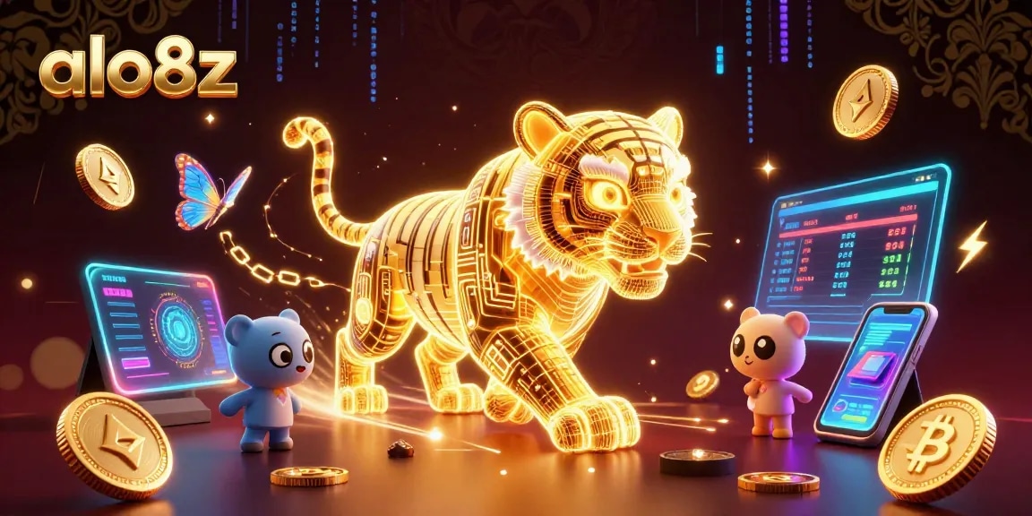 Experience thrilling wins with ALO8Z in this vibrant casino illustration featuring engaging 3D game elements.