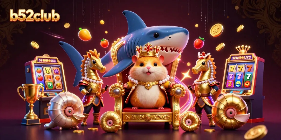 Experience exciting gameplay at b52club with this vibrant illustrative scene of a casino adventure.