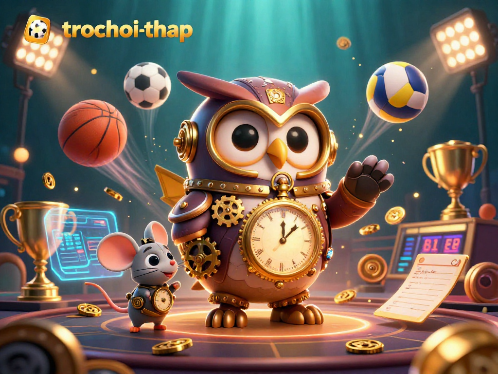 Engage with trochoi-thap as a time-traveling owl conquers a thrilling casino world full of challenges.
