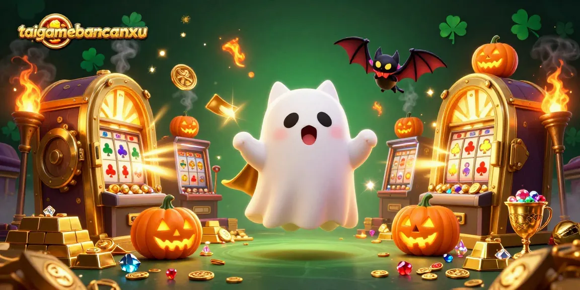 Experience thrilling gameplay at taigamebancaanxu with a ghost cat and spooky casino elements.