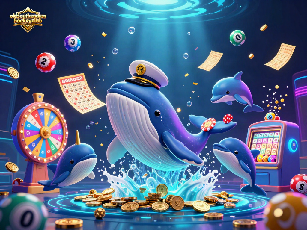 Experience excitement at oldsouthendianhockeyclub with a vibrant scene showcasing gambling elements and animated characters.