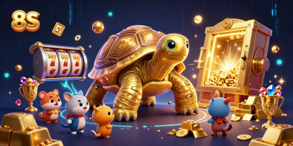 Engage in the thrilling 8S pinball machine casino scene filled with gold treasures and dynamic characters.