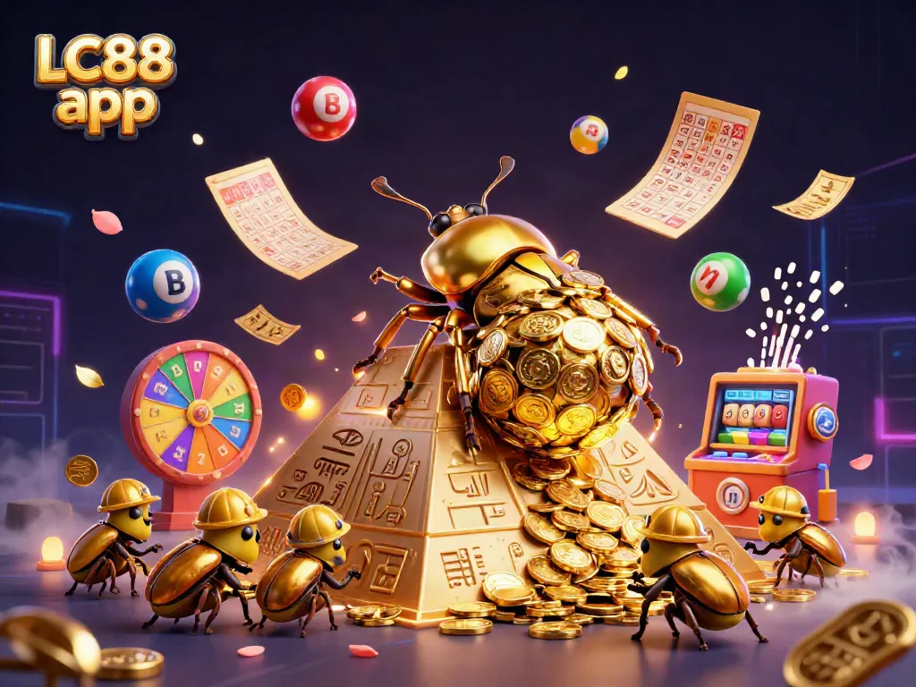 Join the fun with the LC88 app as colorful lottery elements energize your gaming adventure.