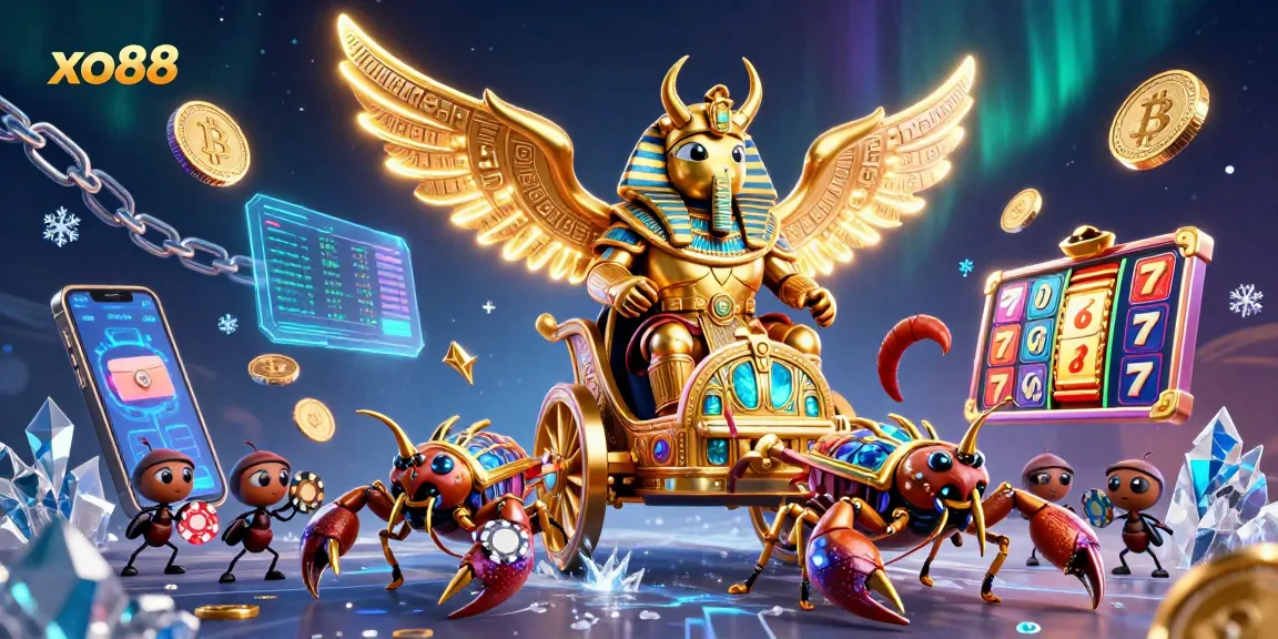 Engage with innovative games at xo88 featuring a colossal scarab beetle and jackpot reels.