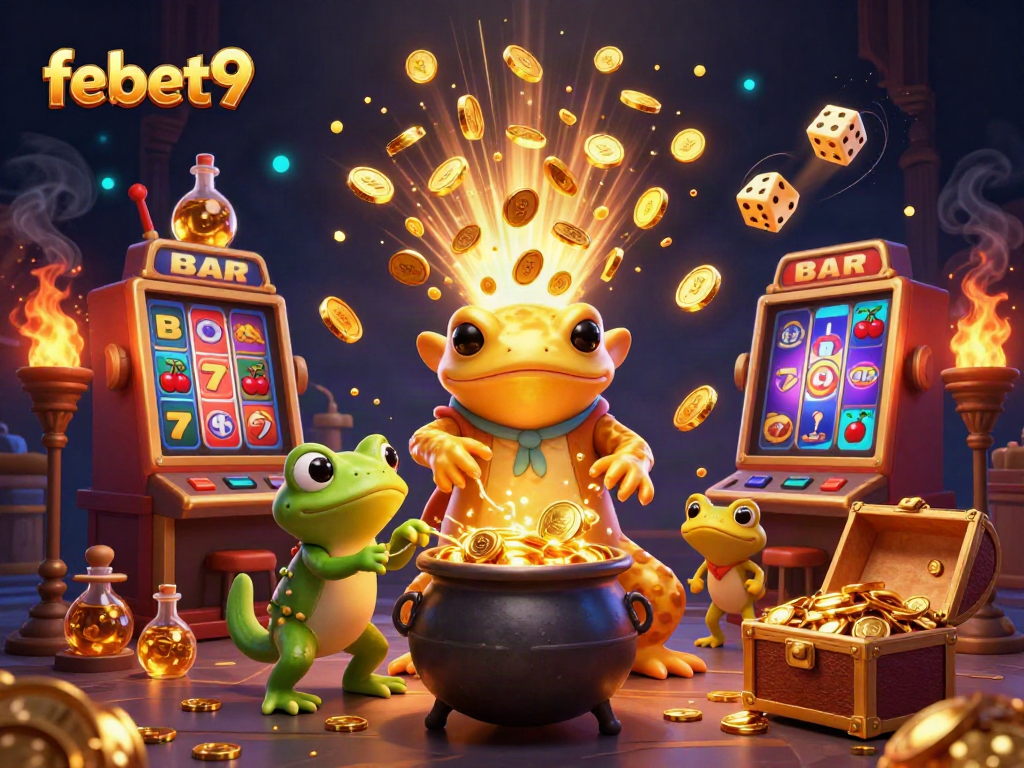 Experience the magic of febet9 with golden alchemy and thrilling casino elements.