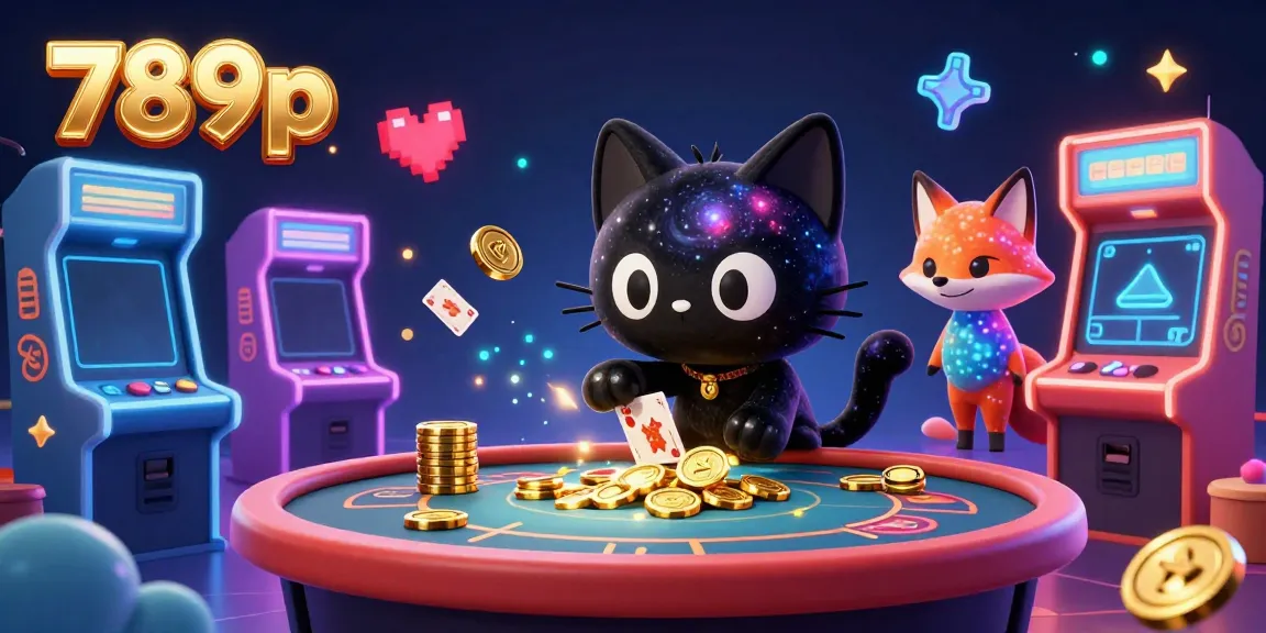 Engage with the thrilling world of 789p featuring a cosmic casino scene with animated characters and gaming elements.