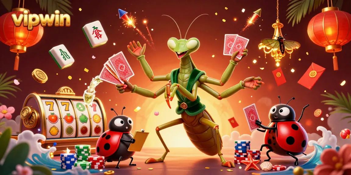 Experience thrilling gameplay with vipwin's captivating characters in a vibrant casino scene filled with excitement.