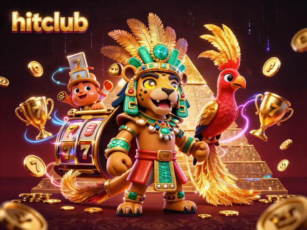Engage in epic slots action at hitclub with dynamic jackpot reels and Mayan themed characters.
