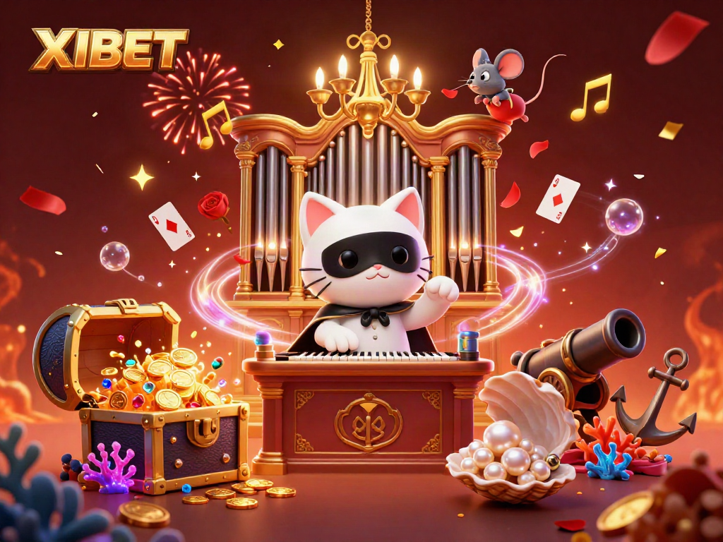 Experience thrilling casino adventures with XIBET through vibrant characters and dynamic gold-filled scenes.