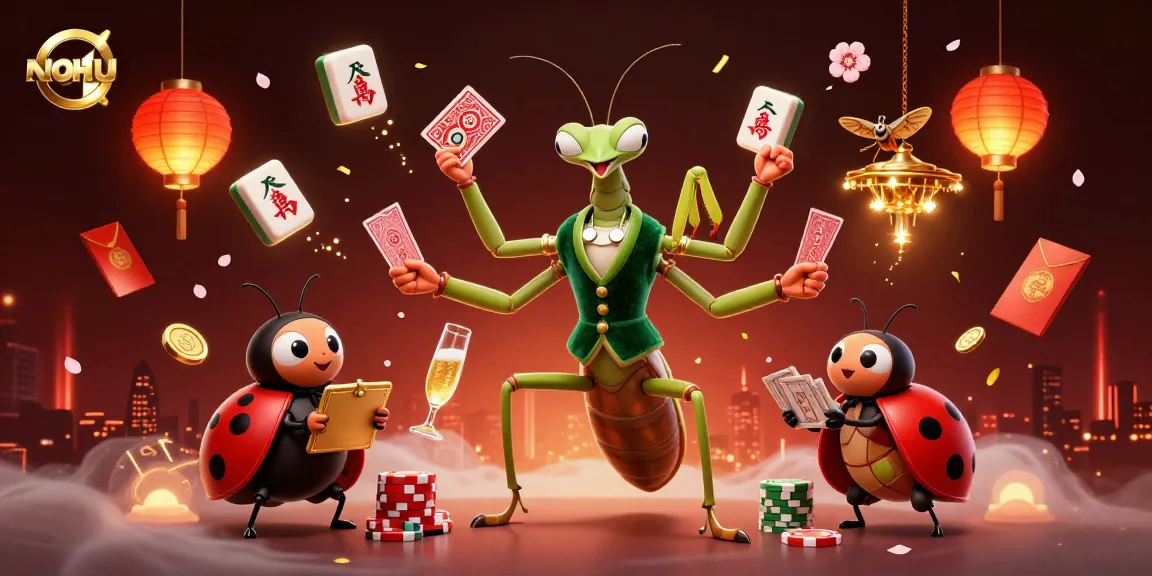 Engage in thrilling gameplay at NOHU with vibrant casino and celebratory elements.