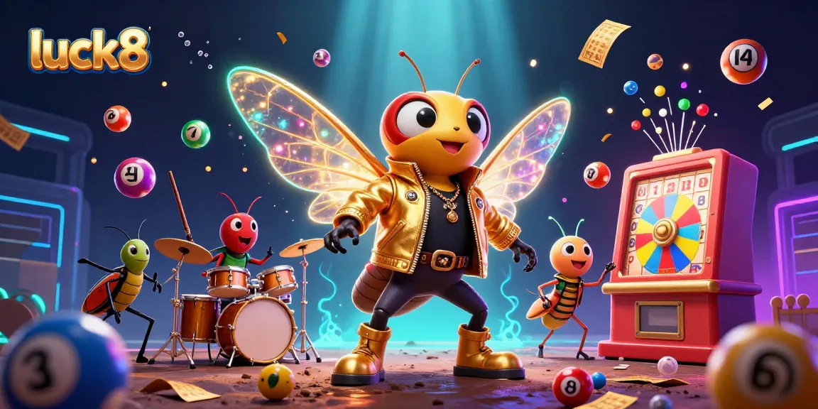Engage with luck8's vibrant 3D casino universe featuring colorful lottery elements and dynamic characters.