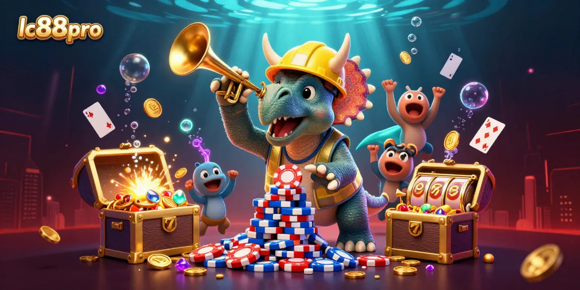 Experience thrilling gaming at lc88pro with engaging characters and vibrant casino elements.