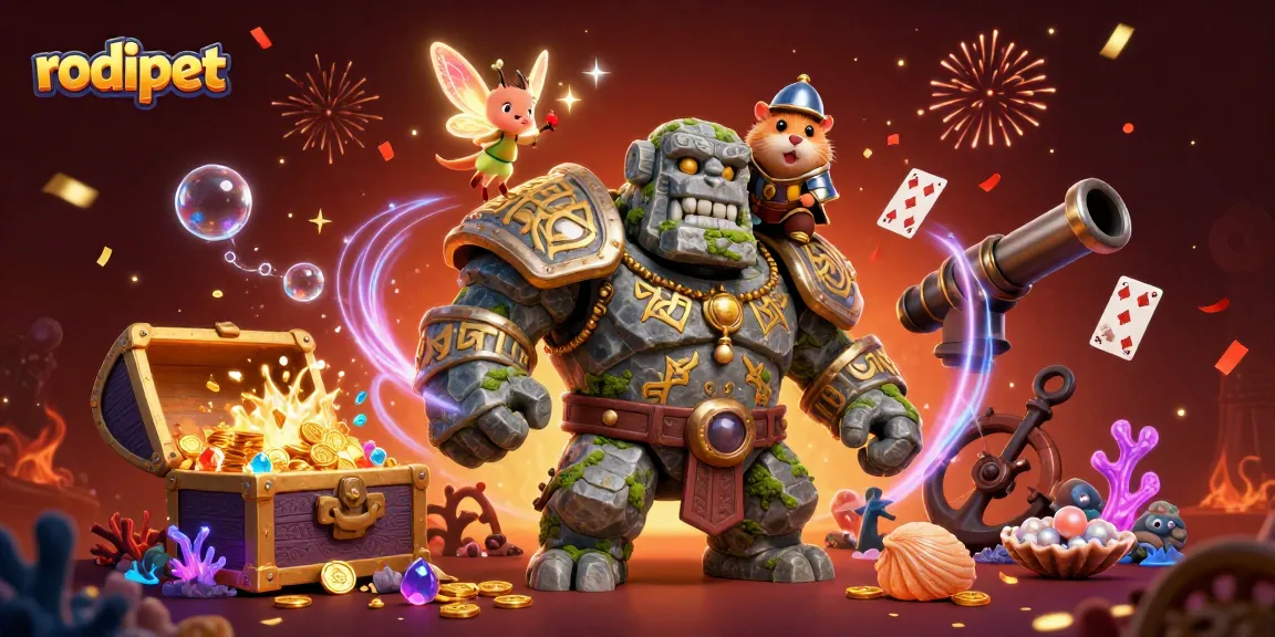 Engage in exhilarating gaming adventures with rodipet's enchanting 3D illustration.