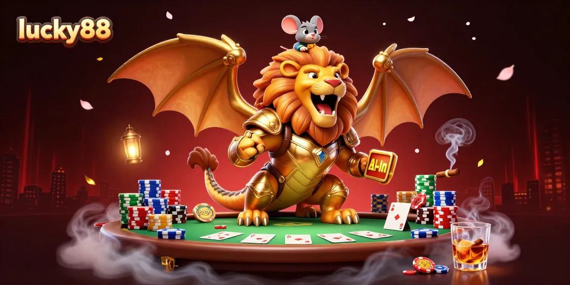 Score big wins at lucky88 with this thrilling poker scene rich in detailed gameplay.