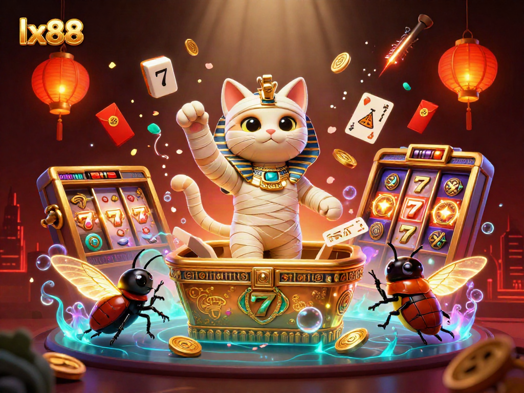 Experience high-stakes gaming with the lx88 online casino, featuring vibrant characters and dynamic game elements.