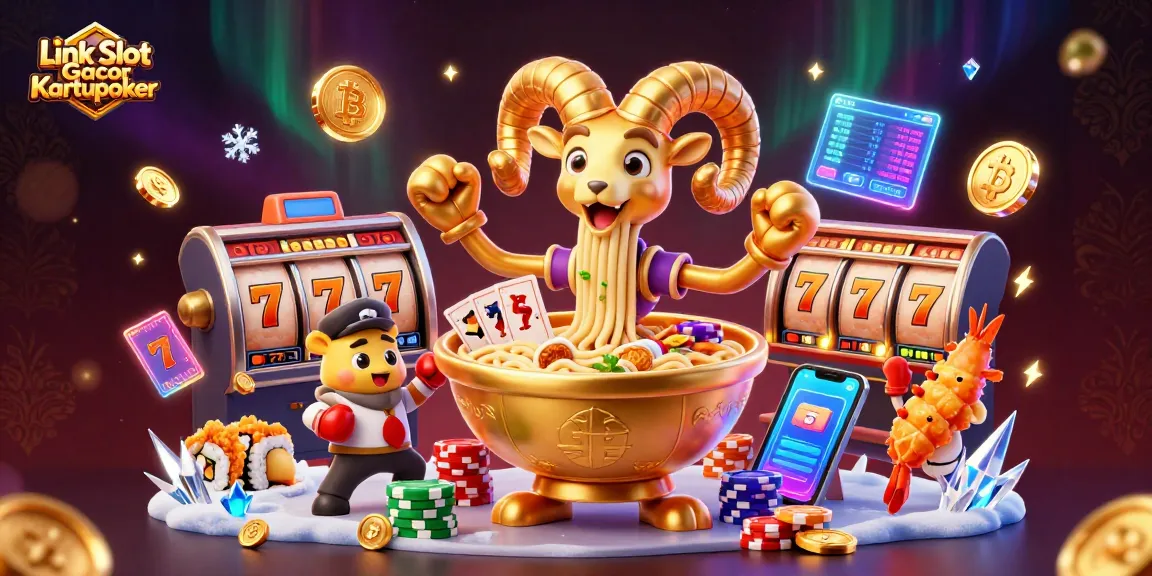 Engage with Link Slot Gacor Kartupoker as vibrant characters showcase high-stakes casino action.