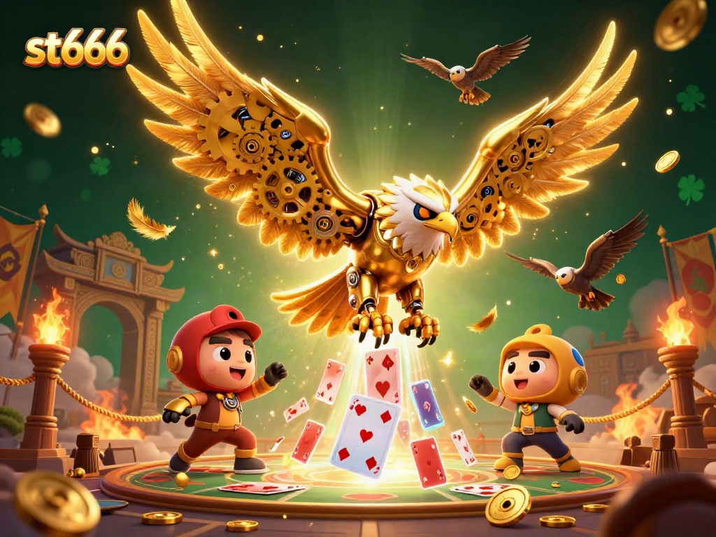 Experience thrilling st666 action in a vibrant 3D casino illustration with cyber elements and immersive atmosphere.