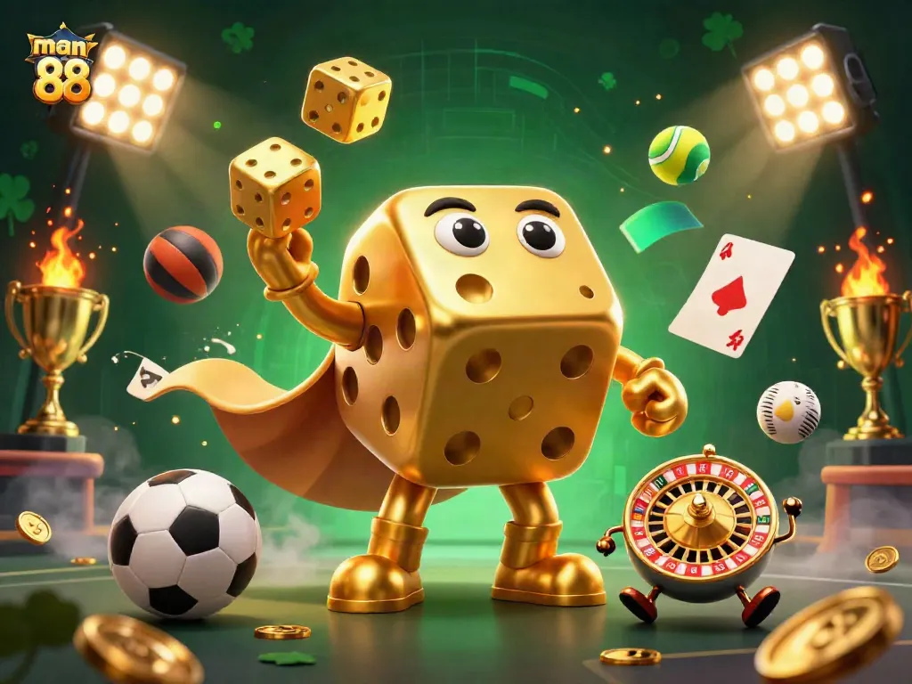 Experience thrilling gaming moments at man 88 with vibrant, dynamic casino imagery.