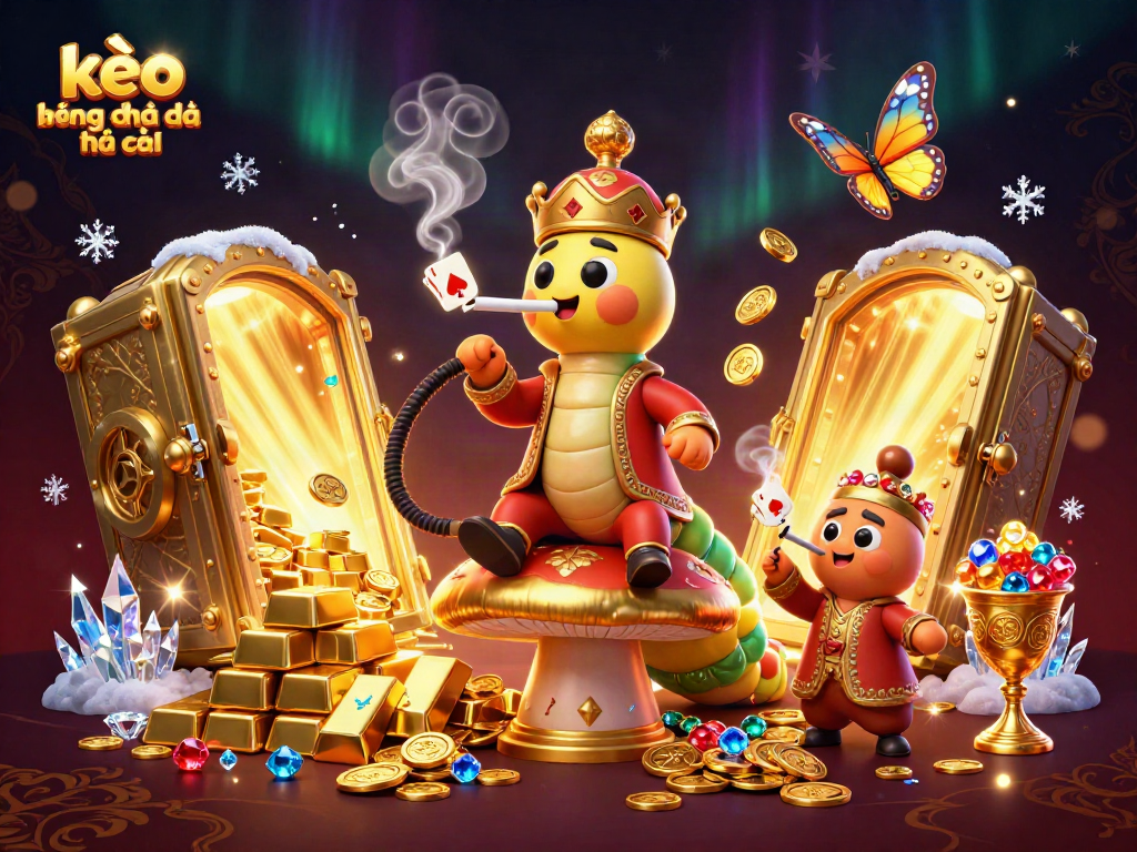 Engage in kèo bóng đá nhà cái with a vibrant 3D illustration featuring enchanting casino elements.