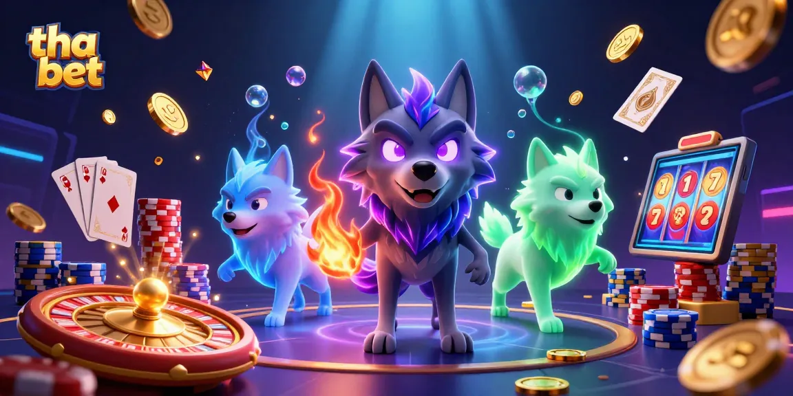 Engage in exciting gameplay at tha bet with 3D illustration showcasing dynamic casino elements.