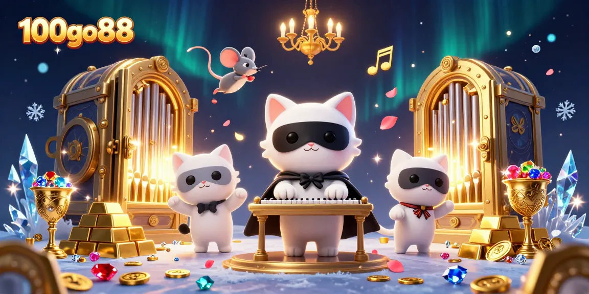 Win big at 100go88 with vibrant casino elements and engaging characters in a dynamic scene.