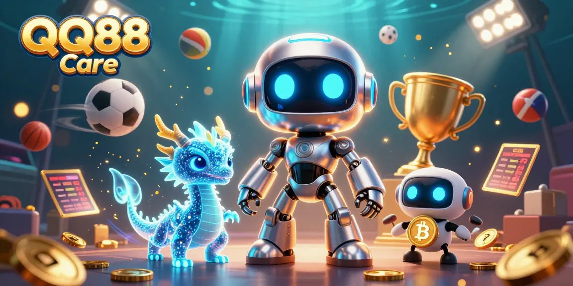 Bet big with QQ88 Care and explore thrilling casino action in a vibrant neon cyberpunk setting.
