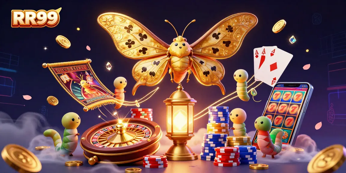 Experience winning strategies at RR99 with golden coins, poker chips, and stunning casino visuals.