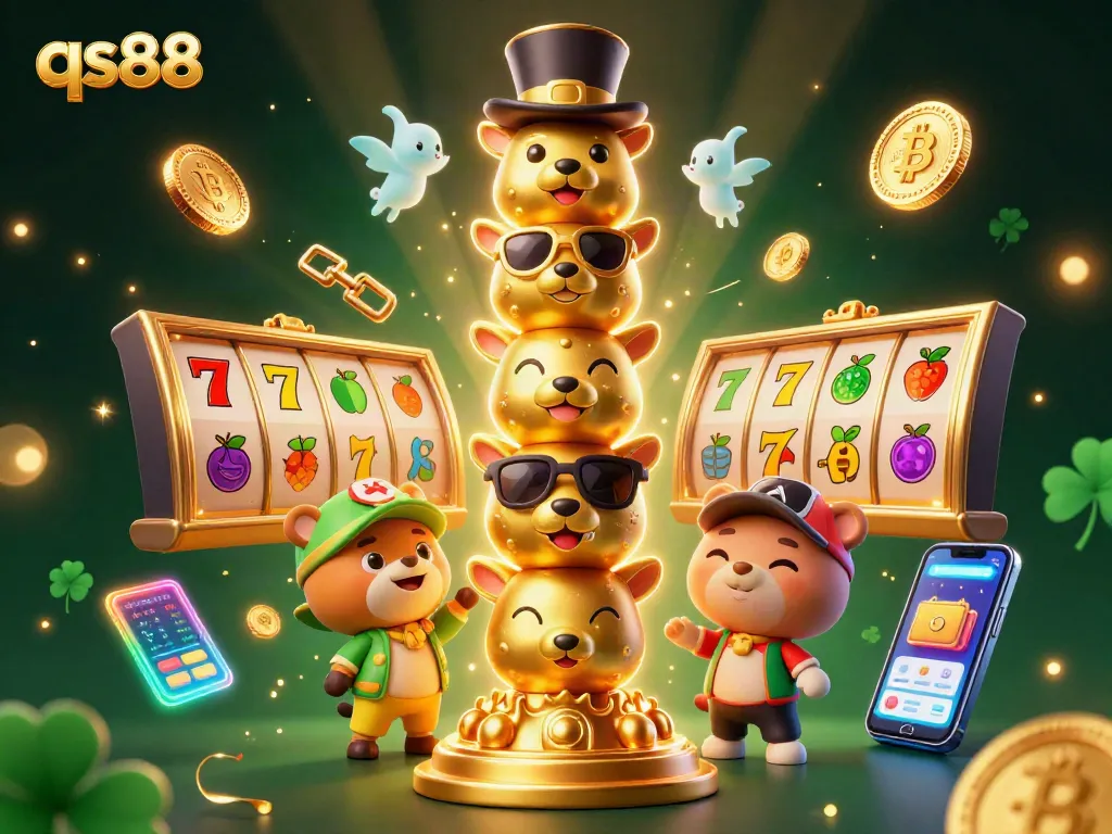 Experience thrilling spins at qs88 with unique cartoon totem and vibrant casino elements.